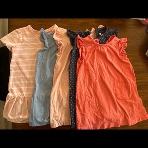 Primary Flutter sleeved dresses set of 5